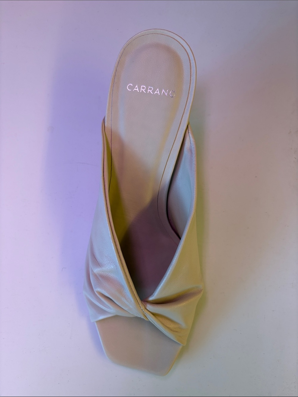 Carrano Cream Twist Knot Mule - Slip-On Women’s Clog